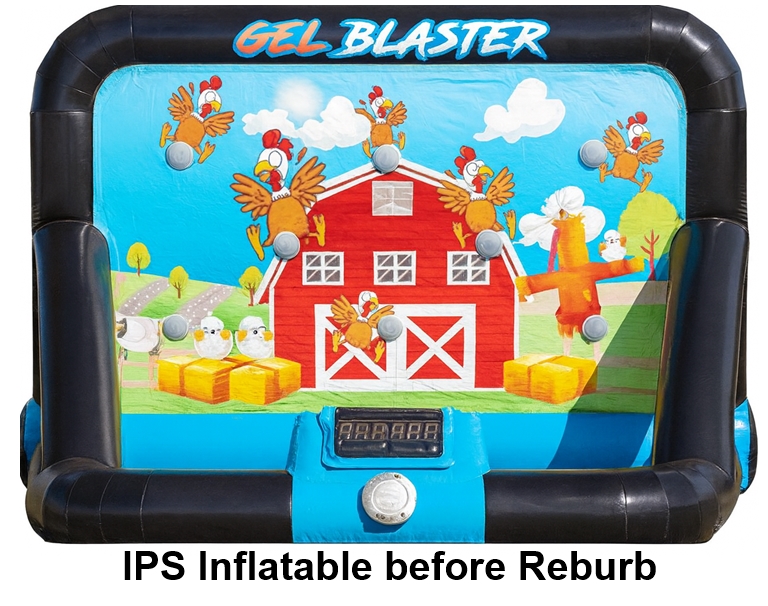 IPS Inflatable Shooting Gallery before HANGERZ Refurb